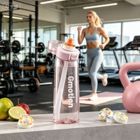 Bouteille d'eau sans sucre et sans calories, avec dosettes aromatisées anti-fuite, pour une boisson quotidienne saine