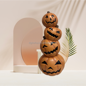 Artificial Lifelike Pumpkin Halloween Pumpkin Ornament Creative Flower <b>Accessories</b> With Little Grimace Home Party Decor - Product Image 2