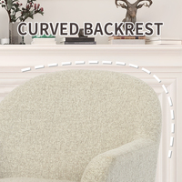 Fauteuil de canapé de loisirs en peluche en tissu de lin à dossier haut chaise d'appoint en attente chaise de canapé simple dans le hall de l'hôtel