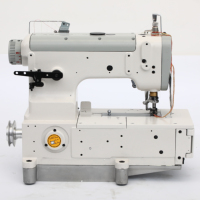 Machine à coudre industrielle JK500B-D à grande vitesse Interlock avec corps plat pour la couture à double décoration avec moteur à entraînement direct