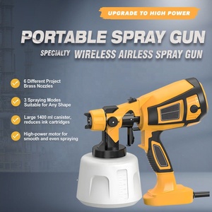 <span class=keywords><strong>Pistolet</strong></span> de pulvérisation électrique professionnel 220V, <span class=keywords><strong>haute</strong></span> capacité 1400ml, sans air, pour revêtement de meubles, bois et murs, acceptation OEM - Product Image 4