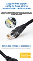 Kabel Twisted Pair Gigabit Ethernet Kategori 6 dengan Konektor RJ-45, Selubung PVC, 1 Meter, Sudah Terterminasi untuk Sistem Komputer