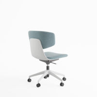 Chaises de salle à manger pivotantes modernes KOHO, chaises inclinables contemporaines en tissu et acier pour la maison
