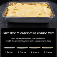 Trancheuse Électrique Commerciale Fruits et Légumes pour Pomme de Terre, Citron, Pomme, Gingembre, Concombre, Carotte, Tomate – Idéale pour Boulangerie Pâtisserie