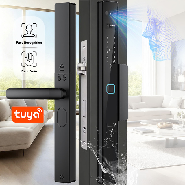 Kadonio 3D Face Recognition Smart Door Lock Automatic Biometric Rfid Ic Card WiFi App Security Camera Fingerprint Digital Locks