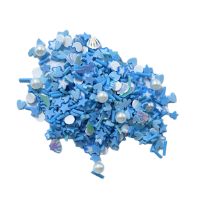 CHENXI Lot de 500g de paillettes en forme de coquillages de dauphin personnalisables, mélange de copeaux en plastique, breloques et tranches pour slime éducatif DIY pour enfants - Product Image 3