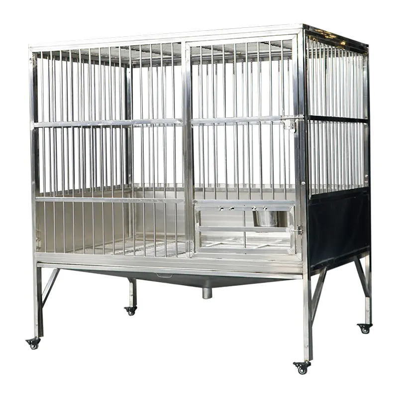 Heavy Duty Stainless Steel Dog Cage Kennel Crate and Playpen heavu duty dog crate big dog cage