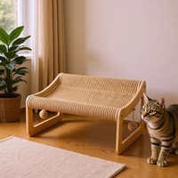 Tempat Tidur Kucing Sofa Mewah Modern dari Bahan Sisal, Alas Garuk, dan Mainan Hewan Peliharaan Tahan Lama, Semua dalam Satu, Produk Terlaris Pabrik