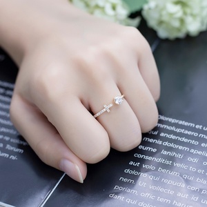 Bague en diamant de laboratoire ajustable en or 14 carats Messi Jewelry MS-567 - Product Image 6