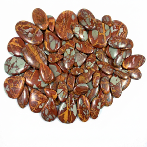 Natural Noreena Jasper Cabochon Polished Loose Gemstone Healing Crystal Reddish Brown Flatback Radha Arts Wholesale Lot - Product Image 2