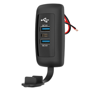 Chargeur rapide 12V-24V QC3.0 Type C PD3.0 Triple USB pour voiture, bus, camping-car, bateau, véhicule tout-terrain, camion, voiturette de golf - Product Image 1