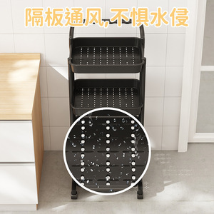 Carrito de almacenamiento de cocina Temu Shein de 4 niveles, organizador con ruedas de plástico multicapa para uso en la cocina - Product Image 4