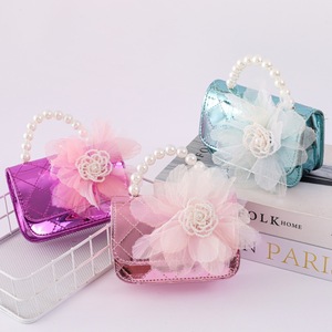 Nouveau sac à bandoulière pour filles, en maille perlée, petit sac à <span class=keywords><strong>main</strong></span> princesse pour enfants, avec chaîne, résistant à l'usure, antivol, accessoires - Product Image 3