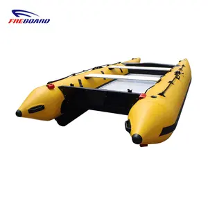 4.3m inflatable high speed sailing and fishing catamaran rubber motor air boat