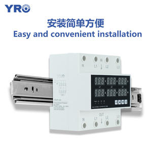 Protecteur de tension triphasé Yrvp-33 63A 100A avec affichage numérique, courant réglable, montage sur rail DIN, relais de protection - Product Image 4