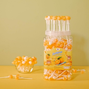 Lollipop Orange Tasty Sweet Soft <b>Candy</b> Dai Long Supplies Best Quality Delicious Fruit <b>Candy</b> With Stick - Product Image 1