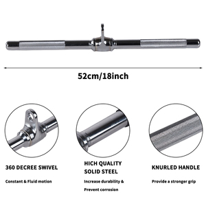 Tellus Cable Machine Attachements <span class=keywords><strong>Barre</strong></span> droite tournante multifonction Poignée en D <span class=keywords><strong>Triceps</strong></span> <span class=keywords><strong>Poulie</strong></span> de corde <span class=keywords><strong>Barre</strong></span> en V en caoutchouc d'acier - Product Image 3