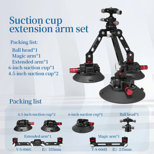 Professionnel 360 °   Support à ventouse panoramique, bras magique réglable avec rotule à verrouillage rapide pour GoPro Hero, Insta360 X3, DSLR - Product Image 3