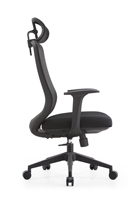 Chaise de bureau exécutive moderne, réglable en hauteur, dossier haut en maille, chaise d'ordinateur pour bureau à domicile et salle de conférence