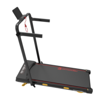 Tapis roulant électrique compact 2-en-1 pour la marche et la course ZB138S, écran LED, pliable, clé de sécurité, capteur de fréquence cardiaque, 1,0-6,0 km/h, usage domestique