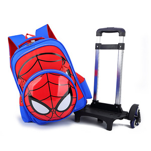 Fashionable Large-Capacity Student <b>Backpack</b> Trolley Waterproof Polyester Zipper for Primary <b>School</b> Students Hot Models - Product Image 3