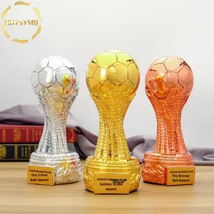 Nuevo Trofeo de Resina para Balón de Oro y Bota de Oro de Fútbol, Personalizado para Portero, Atacante, Campeón de Competición, Conmemorativo, China - Product Image 1