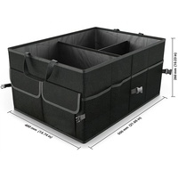 Boîte de rangement pour coffre de voiture pliable portable en polyester durable à compartiments multiples avec une capacité de charge de 5 kg