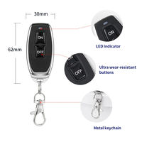 Système de télécommande sans fil 433 MHz à 2 boutons, récepteur relais ABS unidirectionnel, code d'apprentissage, portée 10-50 m, 10A 24V, intelligent KAIYI
