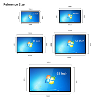 Écran publicitaire LCD tactile Wifi FHD ultra-fin MJK |   Panneau de menu mural pour centre commercial