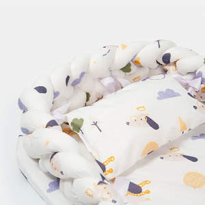 En gros, Pare-chocs <span class=keywords><strong>de</strong></span> <span class=keywords><strong>lit</strong></span> tressé en coton à 3 brins pour berceau et <span class=keywords><strong>lit</strong></span> bébé, type coussin à nœuds - Product Image 3