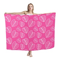 Impression sur demande Taro feuilles personnalisé vente chaude tissé serviette de plage maillot de bain couvrir enveloppement Bikini sarongs vêtements de plage pour les femmes