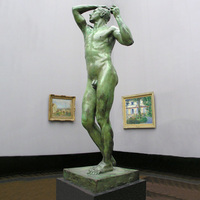 Statue classique de homme en bronze, sculptée à la main, pour la décoration de jardin et de paysage