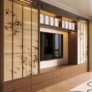 Nouvelle bibliothèque de rangement de style chinois, structure stable, armoire de salon, armoire de couloir, meubles sur mesure - Product Image 6