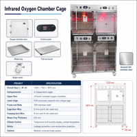 Chambre à oxygène vétérinaire, cage à quatre compartiments, acier inoxydable 304, chauffage infrarouge, boîte moderne pour animaux de compagnie