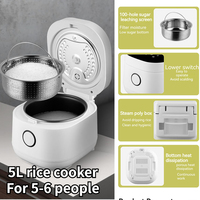 OEM/ODM 3L 5L Mini cuiseur à riz numérique intelligent multifonctionnel à faible teneur en sucre, design tendance