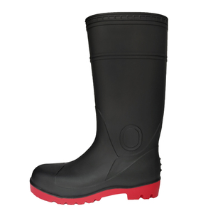 DR-1-18 <span class=keywords><strong>stivali</strong></span> di gomma in PVC con suola superiore e rossa neri <span class=keywords><strong>stivali</strong></span> <span class=keywords><strong>da</strong></span> <span class=keywords><strong>pioggia</strong></span> in PVC impermeabili <span class=keywords><strong>stivali</strong></span> di gomma di grado O4 - Product Image 2