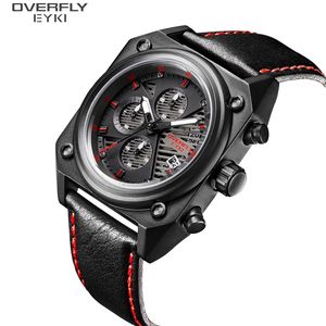 Jam Tangan <span class=keywords><strong>Analog</strong></span> Kuarsa Olahraga Pria Tali Kulit Jam Tangan Kasual - Product Image 5