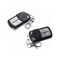 Télécommande universelle pour porte de garage à 4 boutons, 433 MHz, en alliage de zinc, avec bouton poussoir, verrouillage/déverrouillage, apprentissage/réglage, pile AAA