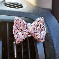 Diffuseur de parfum pour voiture en forme de nœud papillon en diamant, accessoires de voiture de luxe, décoration, désodorisant pour voitures