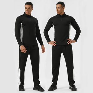 Premium <strong>Men's</strong> Athletic 2-Piece Sportswear Set Contrast Side <strong>Stripe</strong> Tracksuits 1/4 Zipper Top Casual Jogging Gym <strong>Suit</strong> for Spring - Product Image 1
