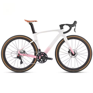 Bicicleta de Carretera de Fibra de Carbono 700C, 24 Velocidades, Frenos de Disco Hidráulicos, Manillar Curvo, Bicicleta de Carreras Aerodinámica para Estudiantes y Ciclistas - Product Image 5