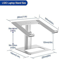 Support ergonomique pour ordinateur portable en aluminium, très vendu, hauteur et angle réglables, pour MacBook 17 pouces