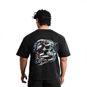 Camiseta Moderna de Manga Corta para Hombre, 100% Algodón, Estampada, Corte Holgado, Transpirable, Estilo Urbano, Informal, para Verano - Product Image 2