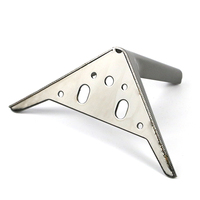 Meuble de jambe oblique conique noir pour table de meubles pliants avec pieds en métal à vis avec raccords pour pieds de meubles