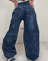 Jean Baggy Homme en Denim Patchwork Personnalisé, Haute Qualité, 100% Coton, Tissu Lourd, Effet Vintage Délavé, Style Machete