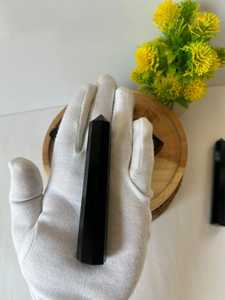 ไม้กายสิทธิ์คริสตัลสีดำแบบออบซิเดียนเครื่องมือบำบัดจากฮวงจุ้ยธรรมชาติสำหรับการบำบัดด้วยพลังงานจากเรกิ - Product Image 5