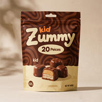 Sachet d'emballage scellable personnalisé en BOPP de qualité alimentaire avec feuille d'aluminium pour bonbons, guimauves, biscuits, barres chocolatées de Noël