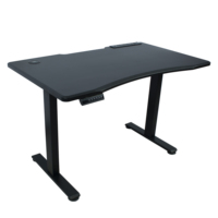 Cadre de bureau électrique noir à double moteur, 2 niveaux, réglable en hauteur, avec poutre télescopique, pour la maison et le bureau
