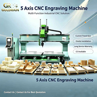 Routeur à portique robuste CNC 5 axes avec servomoteur pour sculpture 3D sur mousse, EVA et bois, doté de deux tables de travail