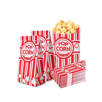 Maßgefertigte Kraftpapiertüten Geschenk Huahao Großpackung Kleine Rot-Weiße Recycelbare Einweg-Popcorntüten für Karneval-Themenpartys und Filmnächte
